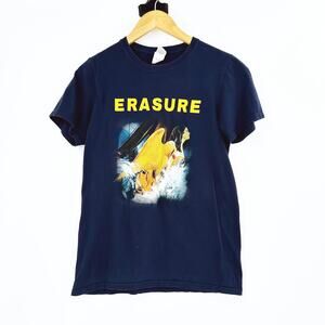 Erasure Crew Neck World Be Gone 2018 Concert Tour T-Shirt Small Double Sided